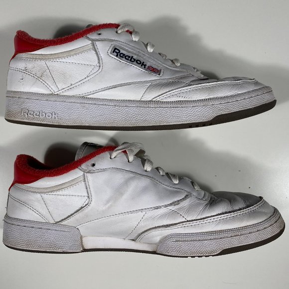 Reebok x Eric Emanuel Club C 85 White / Red mens size US 9.5 - Picture 4 of 7